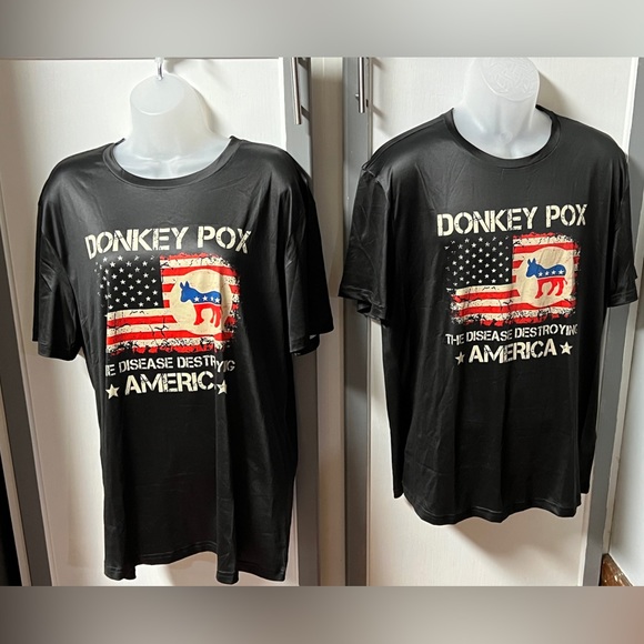 Large fast dry dem donkey polyester printed Tshirt - Picture 1 of 4